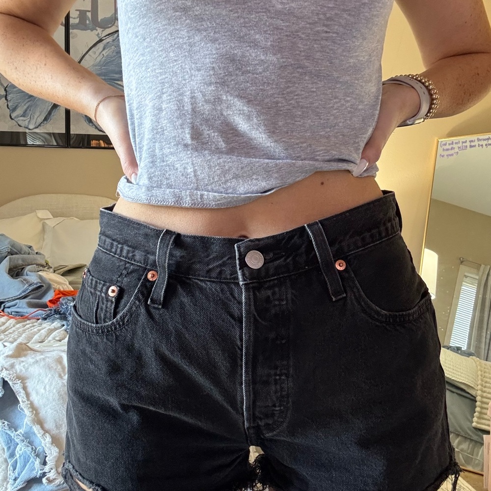 Levi's Black Jean Shorts